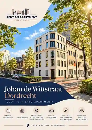 45m2 Wohnung zur Miete für 1495€/Monat in Johan de Wittstraat, Dordrecht