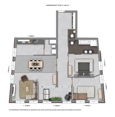121m2 Appartement te huur voor 1487€/maand in Frans Joseph van Thielpark 21, Helmond