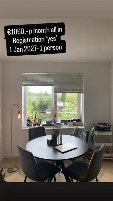 m2 room to rent for 1060€/month in Noordzijde, Amsterdam
