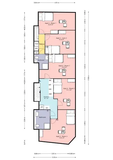 15m2 room to rent for 425€/month in Bergweg, Rotterdam