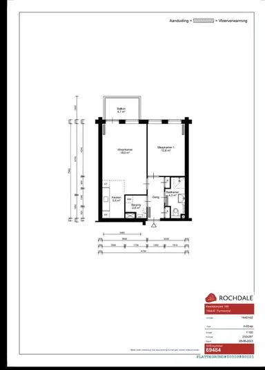 51m2 flat te huur voor 744€/maand in Kwadijkerpark, Purmerend