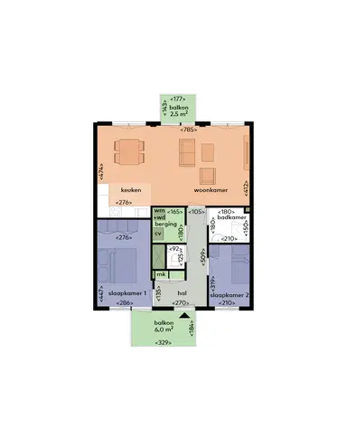 73m2 apartment to rent for 1565€/month in Brusselplein 107, Utrecht