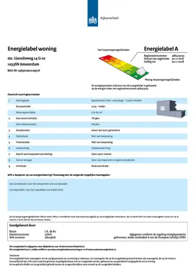 60m2 Appartamento in affitto per 1708€/mese a mt. Lincolnweg, Amsterdam