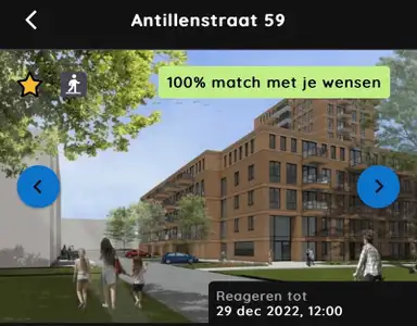 53μ² Διαμέρισμα προς ενοικίαση για 783€/μήνα σε Antillenstraat, Groningen