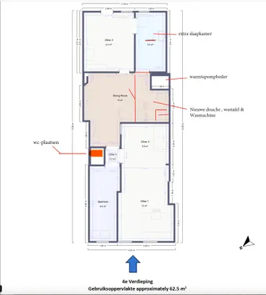 6m2 Camera in affitto per 425€/mese a Bergweg, Rotterdam