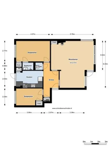72m2 Appartement à louer pour 1185€/mois à Hilvertsweg 15A, Hilversum