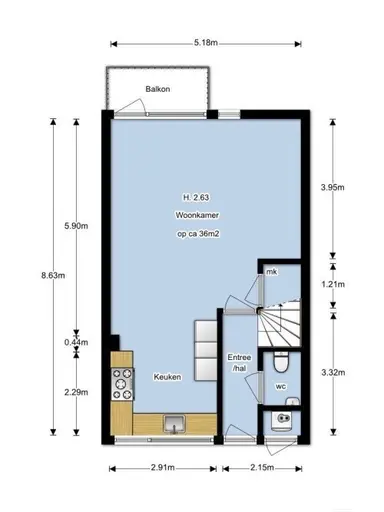96m2 Appartement à louer pour 980€/mois à Karel Doormanlaan 226, Hilversum