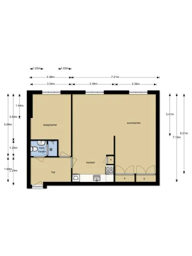 83μ² Διαμέρισμα προς ενοικίαση για 3900€/μήνα σε Silodam, Amsterdam