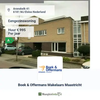 95m2 house to rent for 1500€/month in Aronskelk 41, Elsloo